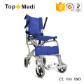 Cadeira de rodas portátil leve de transporte de avião Topmedi Alumínio